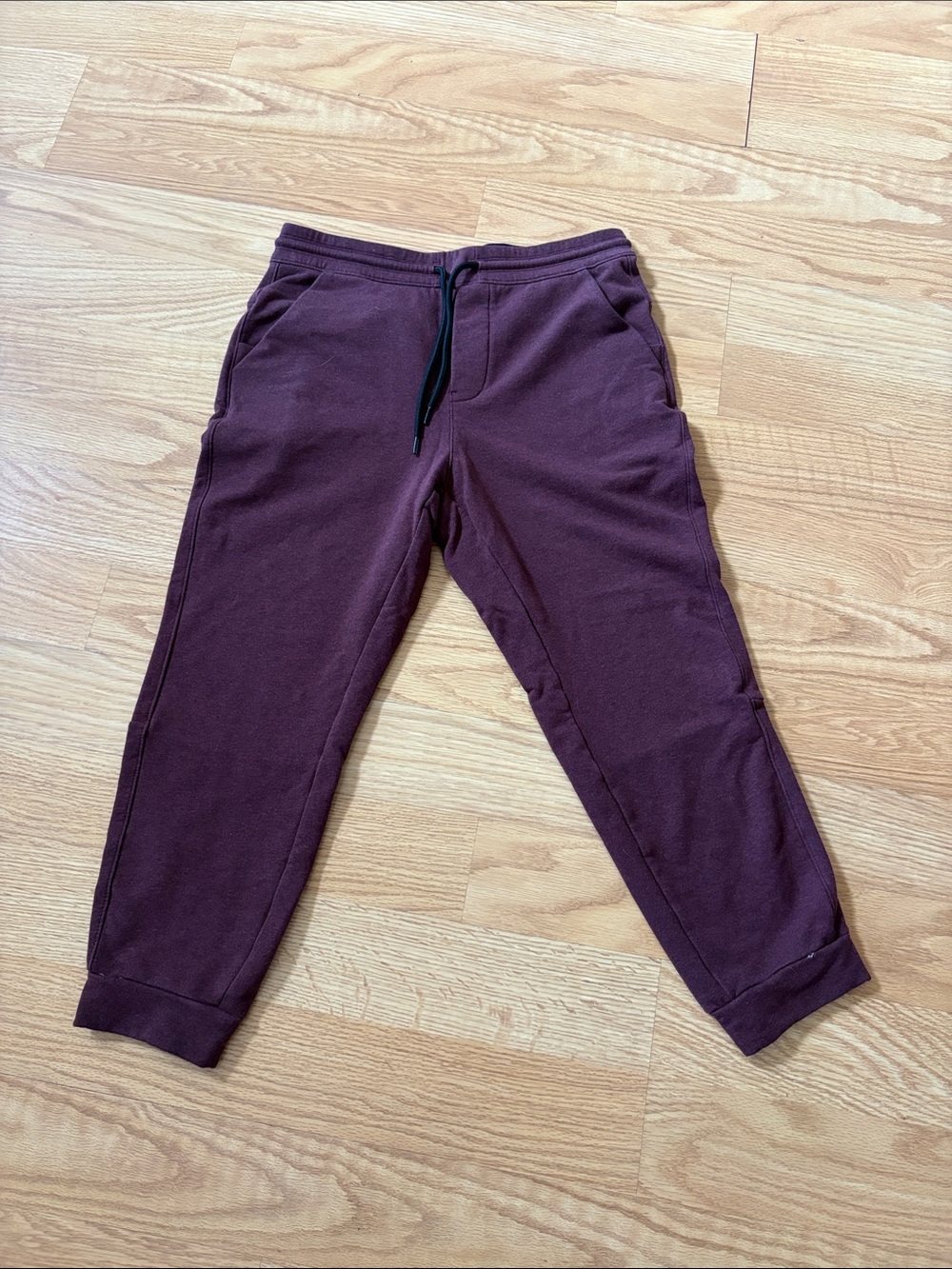 Public Rec Burgundy Lounge Joggers w/ Drawstring SZ 34x28 Gym Athletic NWOT
